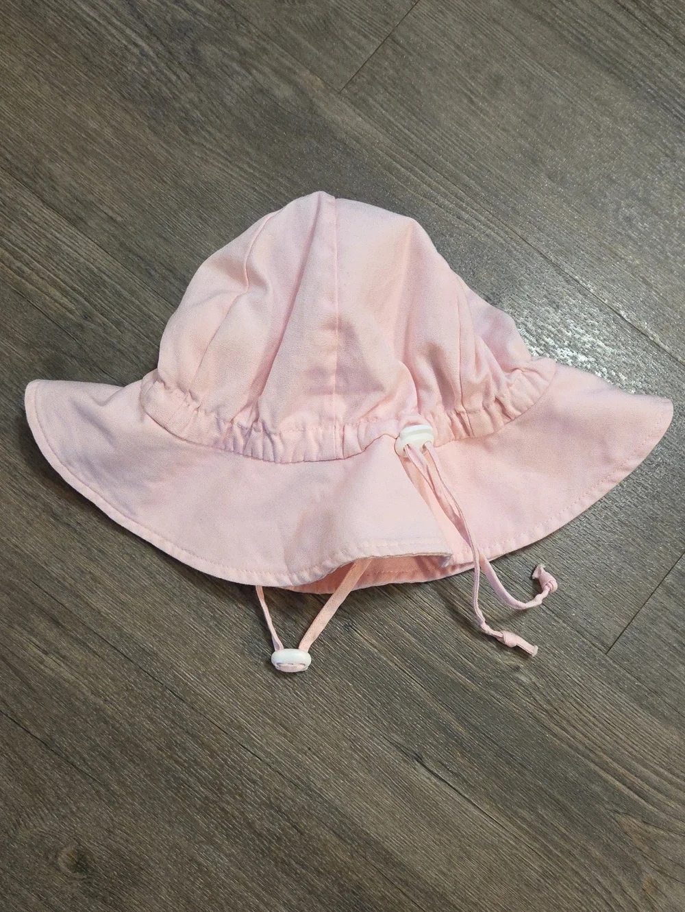 Pink Baby Sun Hat w/ Adjustable Brim